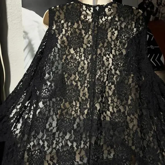 Long lace sleeveless cardigan witchy - Picture 2 of 3